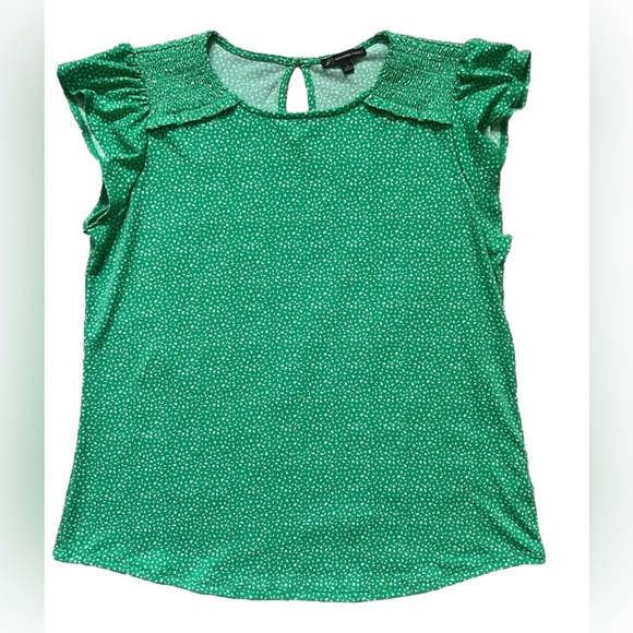 Adrianna Papell Green Pattern Blouse Like New! - Picture 2 of 9